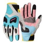 Moto wolf MDL0341 Hand Gloves - Blue and Pink